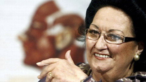 Imagen de la soprano Montserrat Caballé, en las lecciones magistrales que impartió la semana pasada en la Universidad Internacional Menendez Pelayo de Santander.