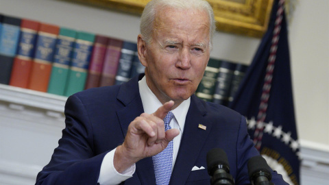 S El presidente Joe Biden pronuncia comentarios y promulga la ley S. 2938, la Ley Bipartidista de Comunidades más Seguras, en la Sala Roosevelt de la Casa Blanca en Washington, DC, EE. UU., el 25 de junio de 2022.