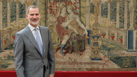 24/06/2022 El rey Felipe VI preside la reunión del patronato de la Fundación COTEC, celebrada en el Palacio Real de El Pardo, en Madrid