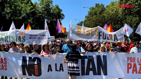 Manifestación contra la OTAN en Madrid: "La seguridad humana está en otro lugar"