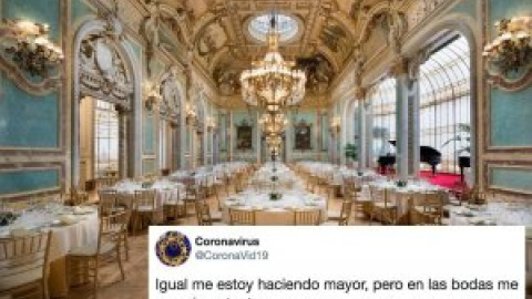 Indignación en Twitter por el vídeo de una boda pija en el Casino de Madrid sin mascarillas ni distancia de seguridad