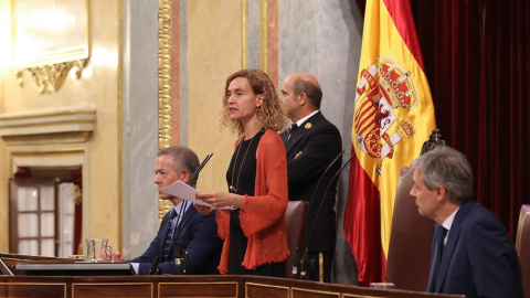 27/06/2022. El presidente del Sendao, Ander Gil; la presidenta del Congreso, Meritxell Batet; y el presidente de la Fundación Víctimas del Terrorismo (FVT), Tomás Caballero, presiden un acto en recuerdo a las víctimas del terrorismo, en el Congreso de