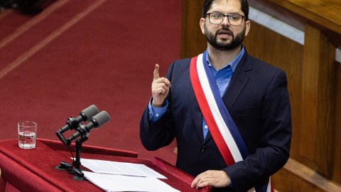 04/07/2022 El presidente de Chile, Gabriel Boric, da un discurso en el Congreso Nacional, a 1 de junio de 2022, en Valparaíso.