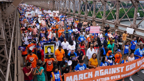 Protesta en Nueva York (EEUU) contra las armas, organizada por March For Our Lives. Imagen de Archivo.