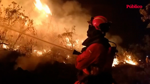 El incendio de Las Hurdes mantiene su mala evolución