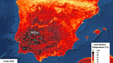 Mapa de calor de España