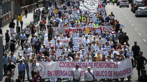 Miles de personas marchan en Madrid contra la precariedad y la corrupción. TWITTER/@IntersindicalV