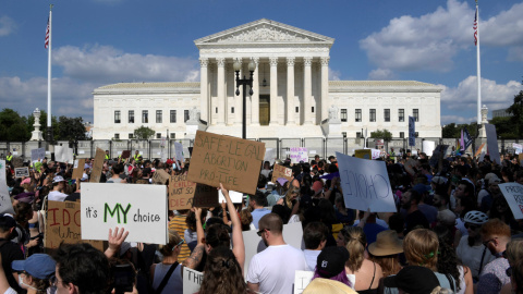 Concentración frente al Supremo de EEUU contra tu fallo sobre el aborto, a 24 de junio de 2022.