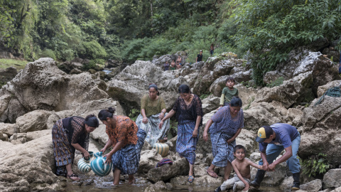 Las mujeres lideran la lucha contra la hidroeléctrica RENACE, vinculada a ACS, que impacta negativamente en el 95% de la población del municipio de San Pedro Carchá (Guatemala). PEDRO ARMESTRE