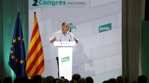 El secretari general de Junts, Jordi Turull, durant l'obertura del Congrés Nacional del partit.