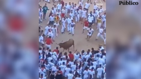 PACMA denuncia el maltrato a una vaquilla durante un encierro de San Fermín al son de 'Bella Ciao'