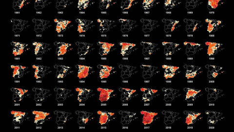 Gráfico elaborado a partir de los datos del Monitor de Sequía Meteorológica del CSIC.