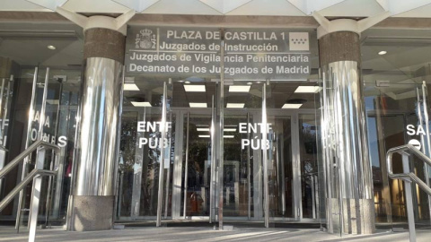 Puerta de los Juzgados de Plaza Castilla en Madrid. (EP)