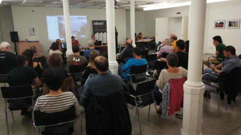 Asamblea de los cooperativistas de La Jornada.