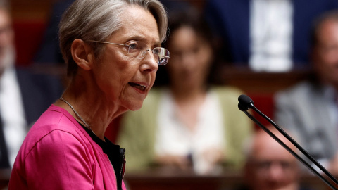 06/07/2022 La primera ministra francesa, Elisabeth Borne, presenta su programa de Gobierno en la Asamblea Nacional, a 6 de julio de 2022, en París.