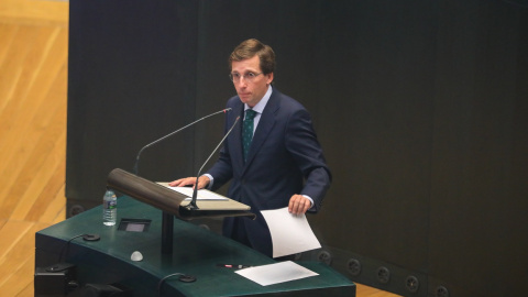 05/07/2022 El alcalde de Madrid, José Luis Martínez-Almeida, interviene en el Debate sobre el Estado de la ciudad de Madrid, en el Palacio de Cibeles, a 5 de julio de 2022, en Madrid.