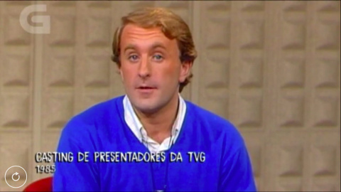 18/07/2022. Xosé Manuel Gayoso en un casting de presentadores en los inicios del canal autonómico.