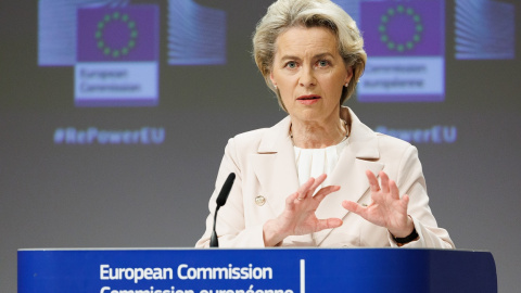 20/07/2022 La presidenta de la Comisión Europea (CE), Ursula Von der Leyen, después de la reunión "Save the gas for a safe winter", a 20 de julio de 2022, en Bruselas.