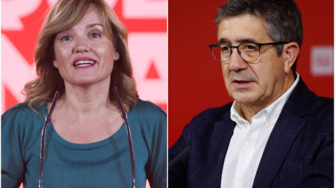 La ministra de Educación y nueva portavoz de la dirección del PSOE, Pilar Alegría y el nuevo portavoz en el Congreso, Patxi López.