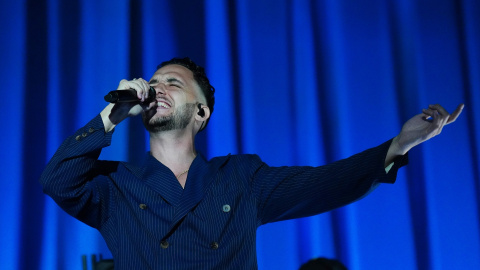 El cantante C. Tangana durante su actuación en el festival de O Son do Camiño