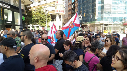 Panorámica de la manifestación que ha tenido lugar este sábado 23 de julio en Ponferrada en protesta por la falta de planificación forestal.