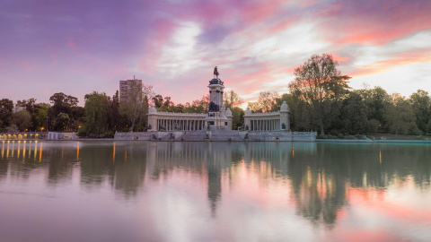 Fotografía del parque de El Retiro (Madrid).