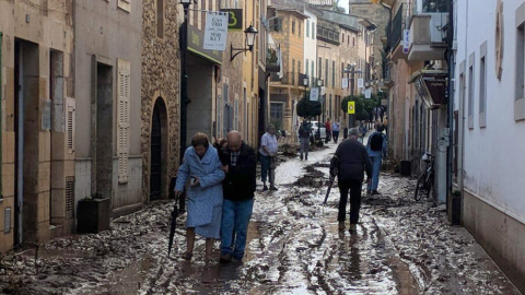 Las consecuencias de las lluvias en Sant Llorenç des Cardassar (Mallorca)