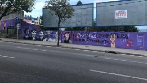 Vandalizan otra obra feminista en Vigo tras las pintadas en un mural de homenaje a la lucha por la igualdad de la mujer