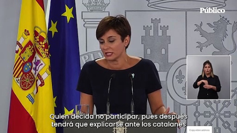 El Gobierno, sobre la próxima Mesa de Diálogo con la Generalitat: "Quien decida no participar tendrá que explicarse ante los catalanes"