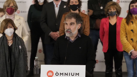 Jordi Cuixart en l'acte d'Òmnium al Museu Marítim.