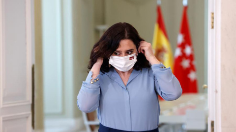 La presidenta de la Comunidad de Madrid, Isabel Díaz Ayuso antes de la convocatoria de elecciones anticipadas.