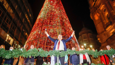 (20/11/21) El alcalde de Vigo, Abel Caballero, durante el encendido de las luces navideñas, a 20 de noviembre de 2021 (Archivo).