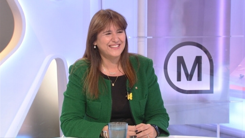 Laura Borràs durant l'entrevista a 'Els matins' de TV3.