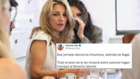 Yolanda Díaz responde a un camarero tras denunciar su abusiva jornada laboral: "Es inhumana e ilegal"