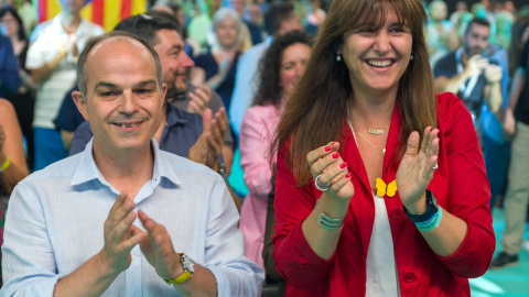 Laura Borràs y el secretario general de Junts Per Catalunya (JxCat), Jordi Turull. Imagen de Archivo.