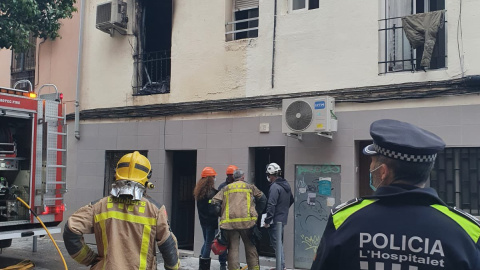 Imagen de la vivienda donde se ha declarado el incendio.