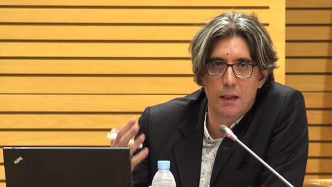 Andoni Anseán durante el I Congreso de la Sociedad Española de Suicidiología celebrado en septiembre de 2017 en el Centro de Humanidades del CSIC | Fuente: Andoni Anseán