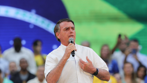 25/08/2022-Jair Bolsonaro, presidente de Brasil, durante un acto el 25 de julio en Río de Janeiro