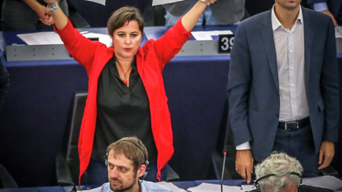 La diputada Ana Miranda (Los verdes-ALE) en el Plenop del Parlamento Europeo