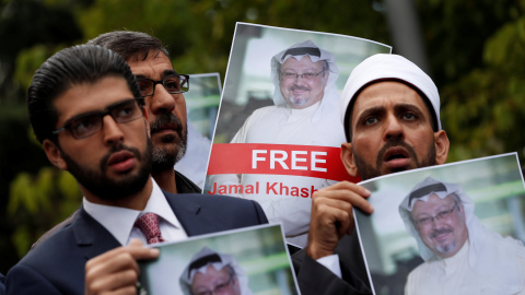 Amigos y compañeros de Jamal Khashoggi piden que se aclare su desaparición. REUTERS/Murad Sezer