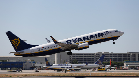 Fotografía de archivo de un avión de Ryanair.