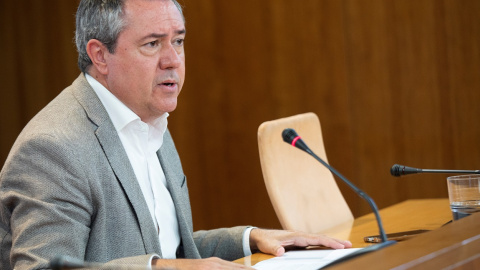 31/08/2022 Rueda de prensa del secretario general del PSOE de Andalucía, Juan Espadas, sobre el nuevo curso politico. A 31 de agosto de 2022, en Sevilla