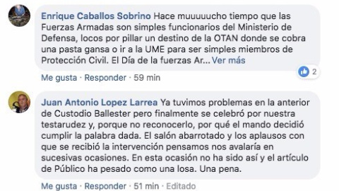 Imagen del post publicado en Facebook por Juan Antonio López Larrea.