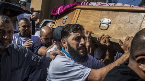 Funeral de la periodista Abu Akleh en Umm al-Fahm (Israel) a 5 de septiembre de 2022.