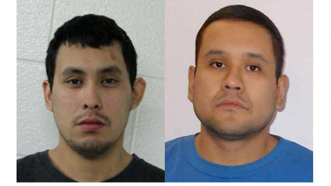 Fotografia difundida por la Policía de Damien Sanderson y Myles Sanderson, los dos buscados por asesinar a 10 personas en Canadá.