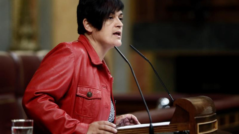 18/10/2018.-La diputada de Bildu ,Marian Beitialarrangoitia, durante el pleno celebrado hoy en el Congreso de los Diputados. EFE/Mariscal