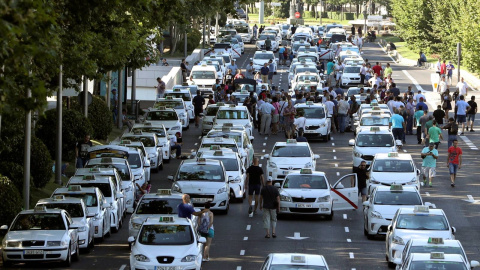 Protestas de los taxistas en Madrid | EFE