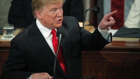 Trump en su segundo discurso sobre el Estado de la Unión. / REUTERS