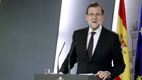 Mariano Rajoy durante una comparecencia institucional. EFE/Archivo