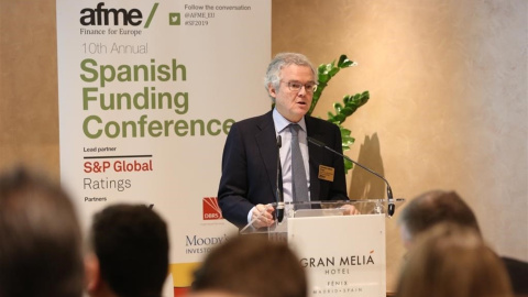 El presidente de la CNMV, Sebastián Albella, participa en la 'Spanish Funding Conference'. E.P.